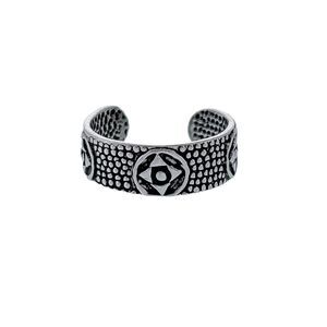 Estate Estate Sterling Silver 925 Hobnail 5mm Toe Ring Size 3 Adjustable